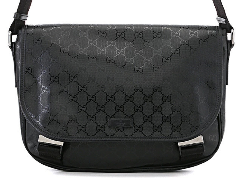 Gucci Shoulder Bag GG Motif Canvas Black